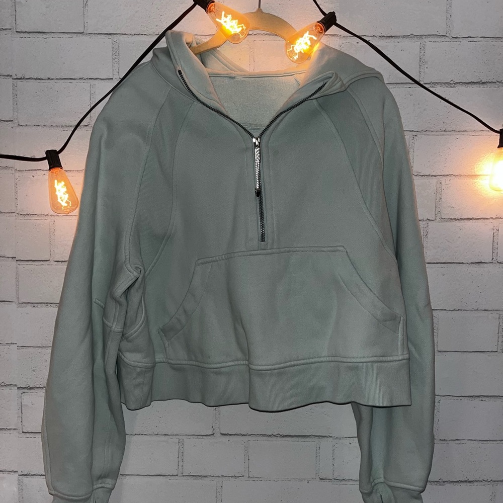 Light Blue Lululemon Scuba Pullover Hoodie